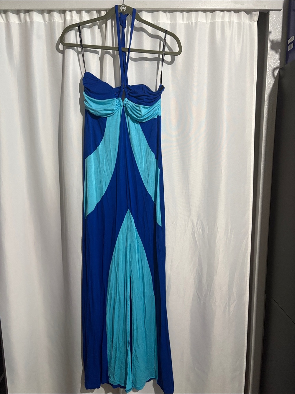 2B Bebe Blue and Light Blue Maxi Dress